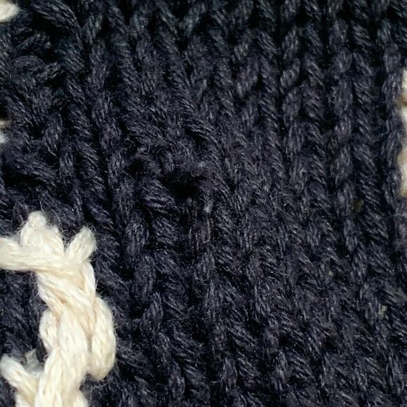 Vintage 90s Cardigan Sweater Round Neck Cropped Knit Black Dark Floral Oversized - Picture 11 of 12